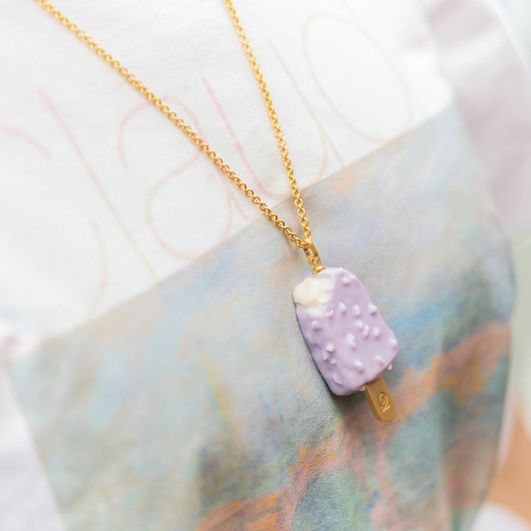 ブルーベリーチーズケーキ アイスバー ネックレス