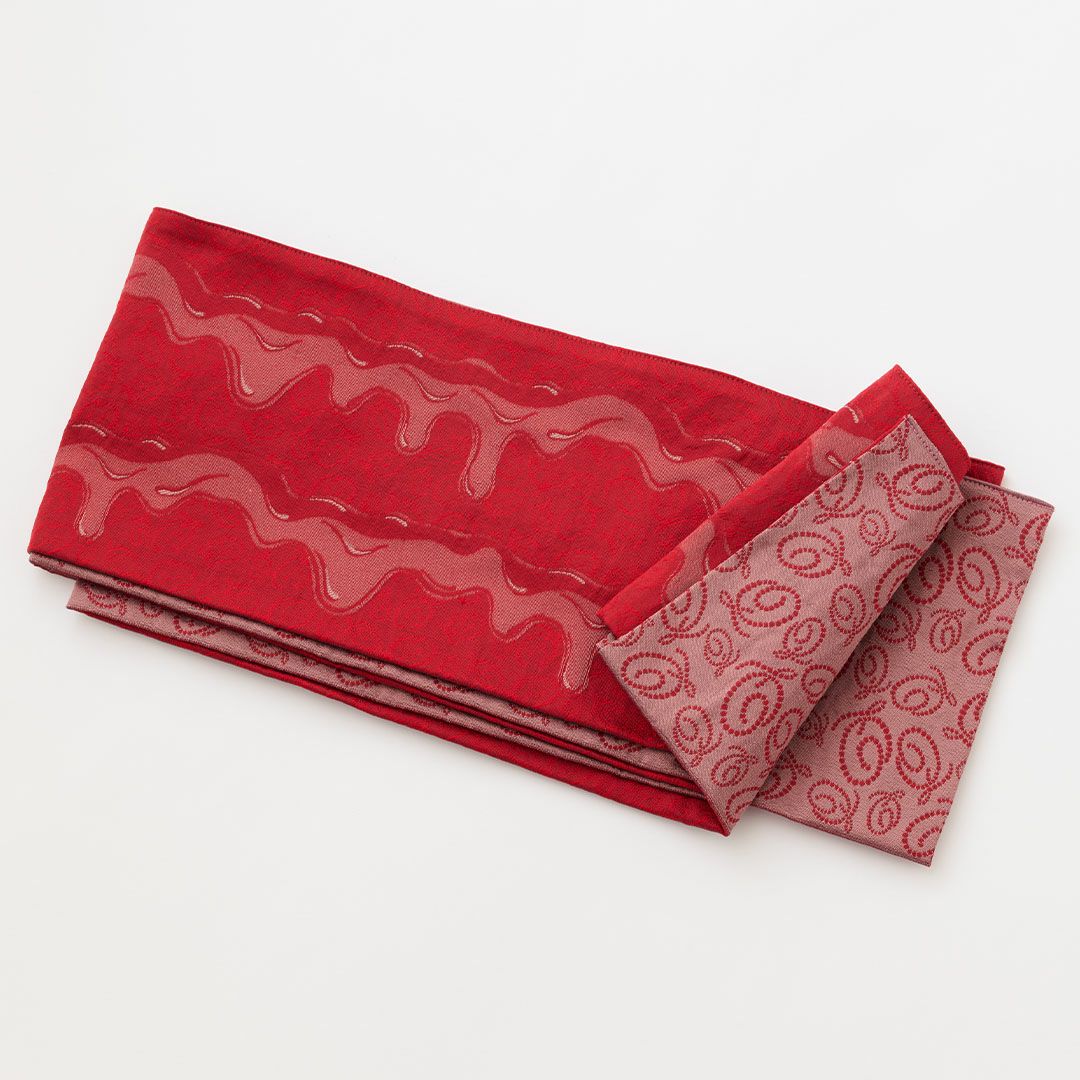 イチゴ柄　浴衣　帯セット