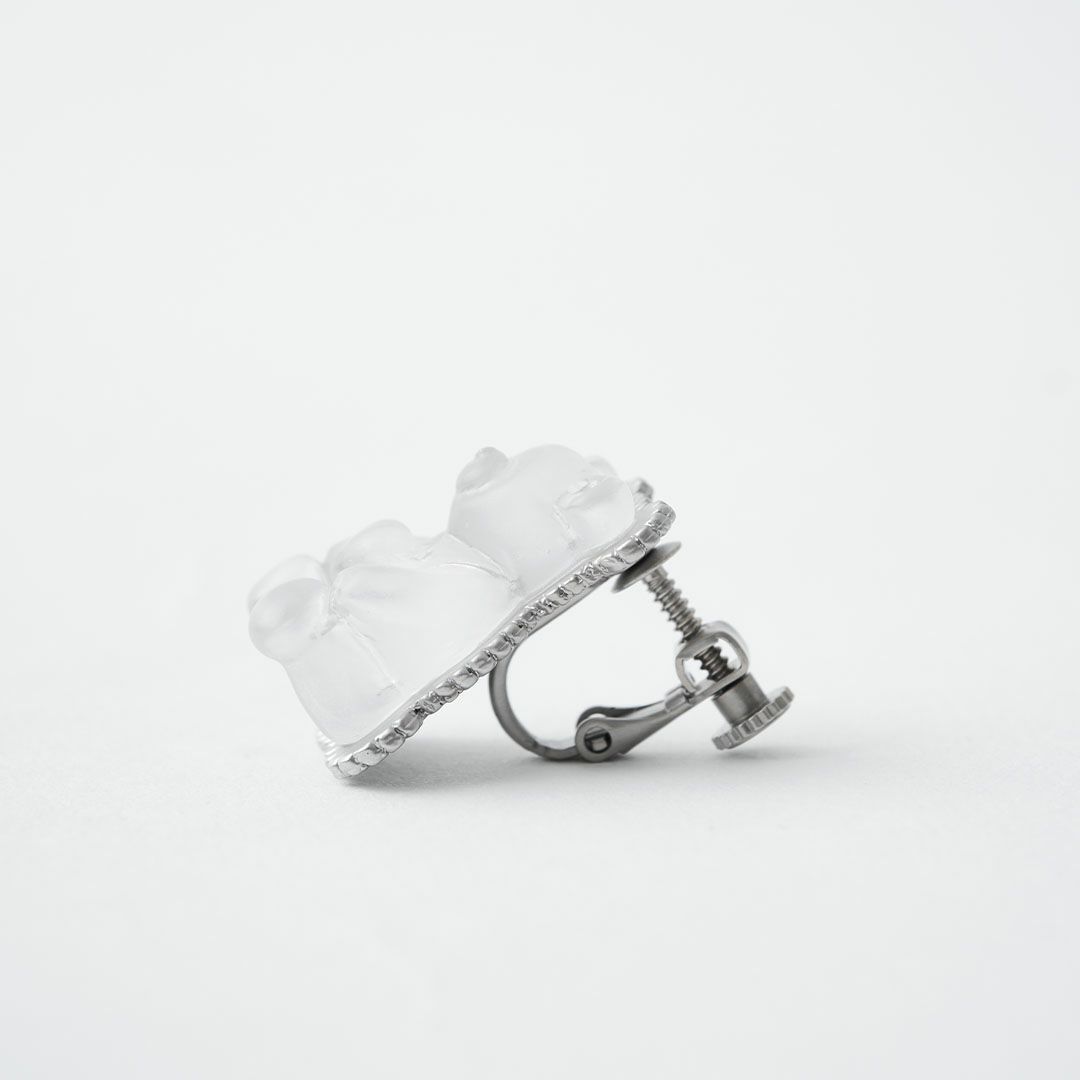 テディベアグミ　イヤリング　クリア