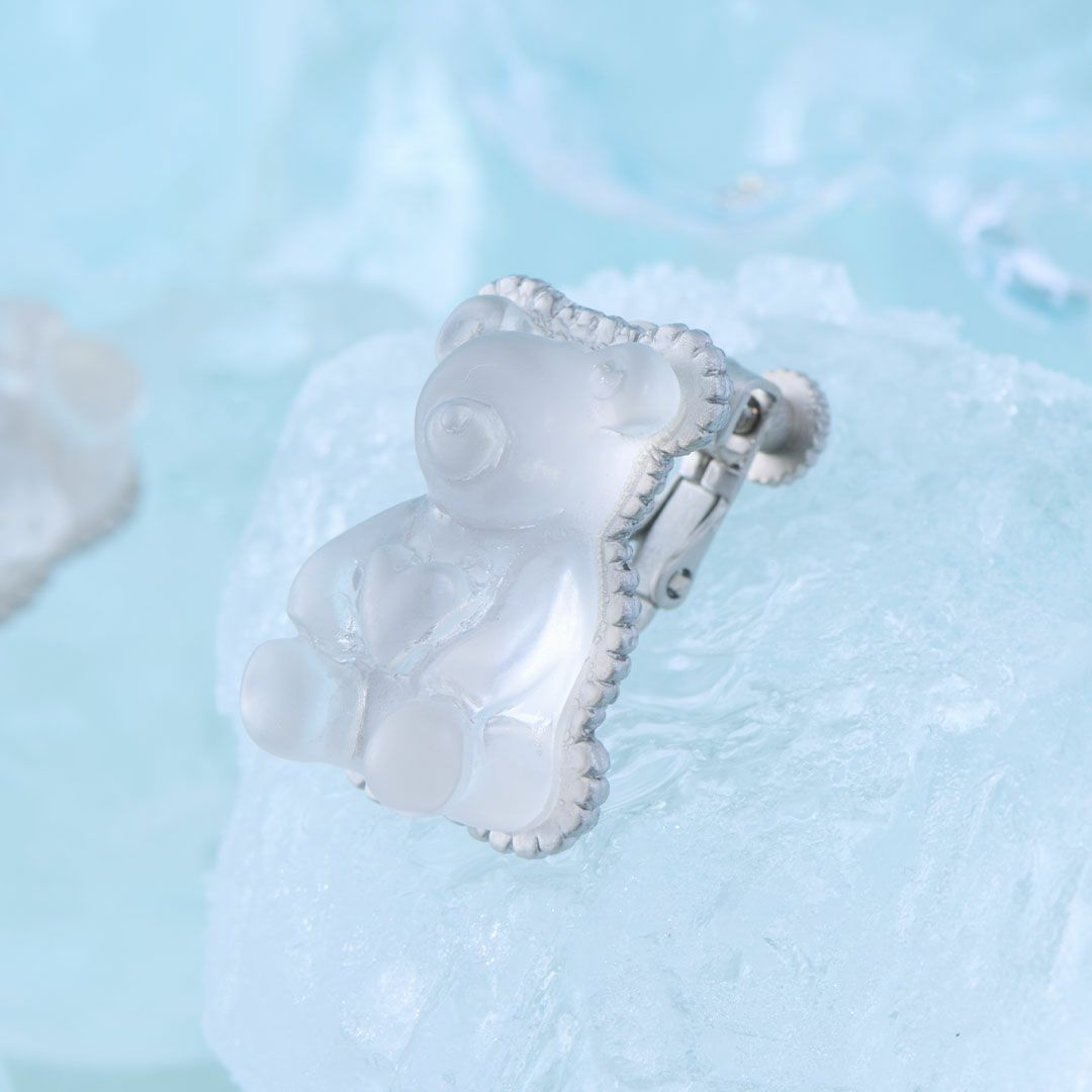 テディベアグミ　イヤリング　クリア