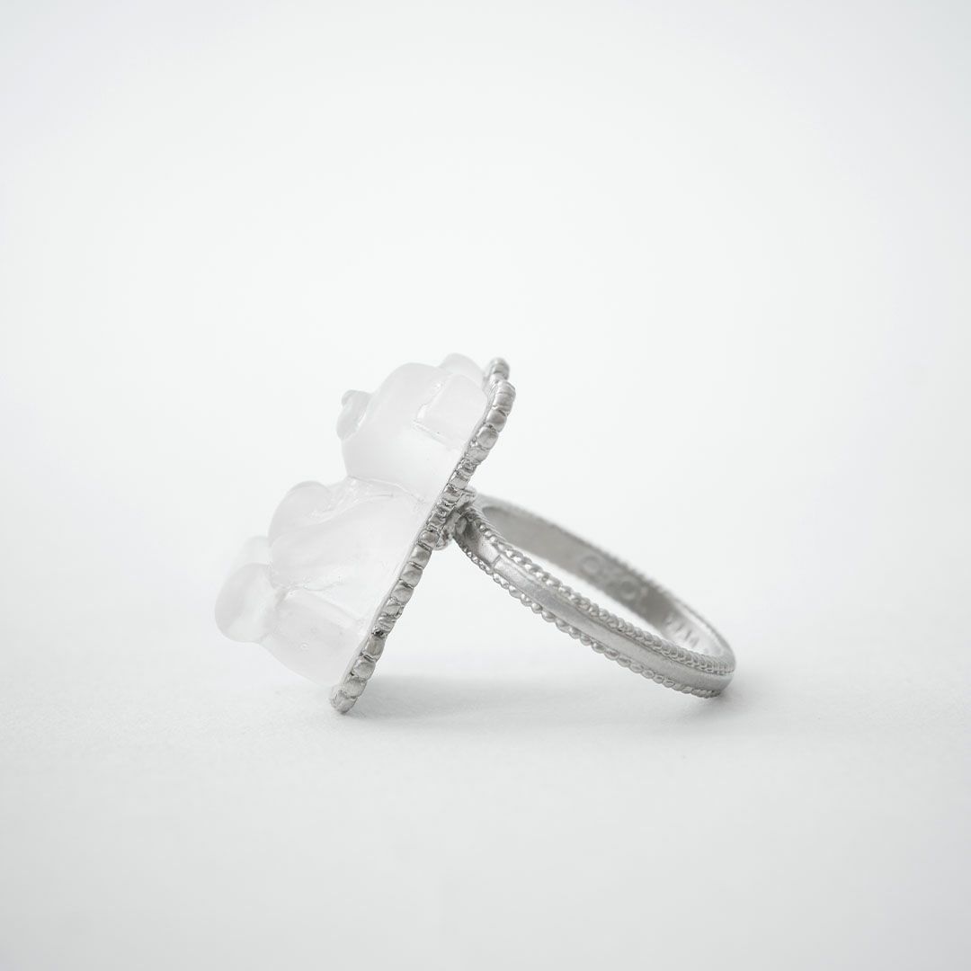 テディベアグミ　リング　クリア