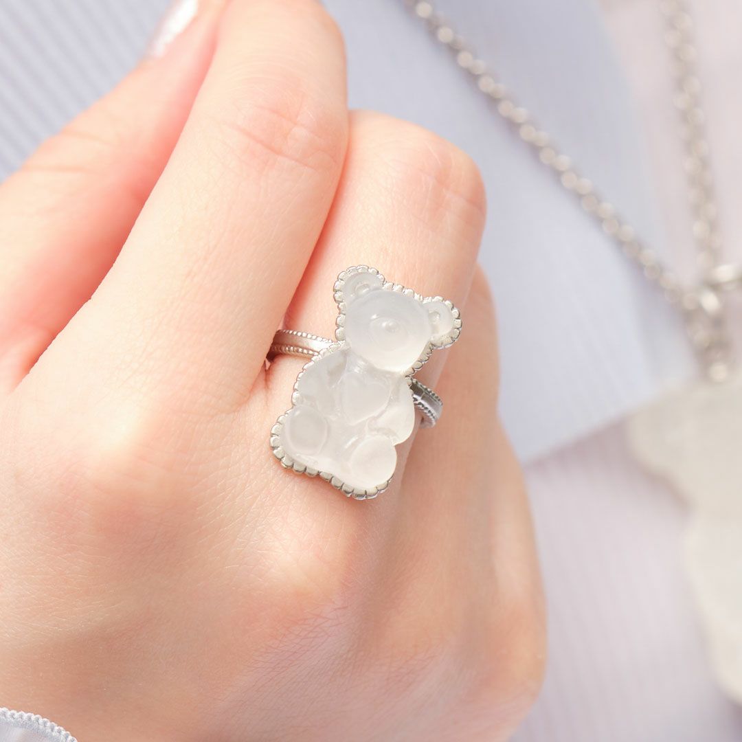 テディベアグミ　リング　クリア