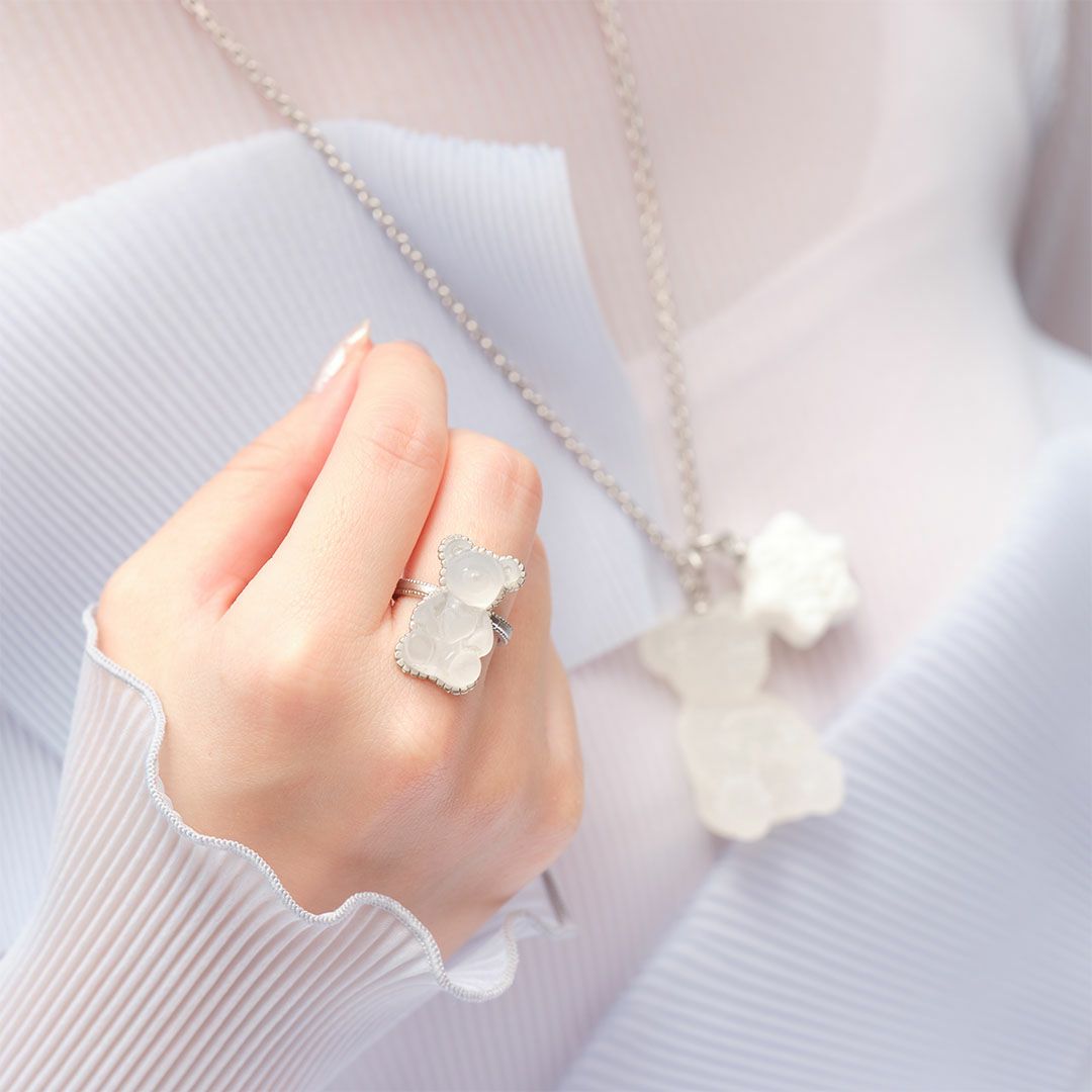 テディベアグミ　リング　クリア