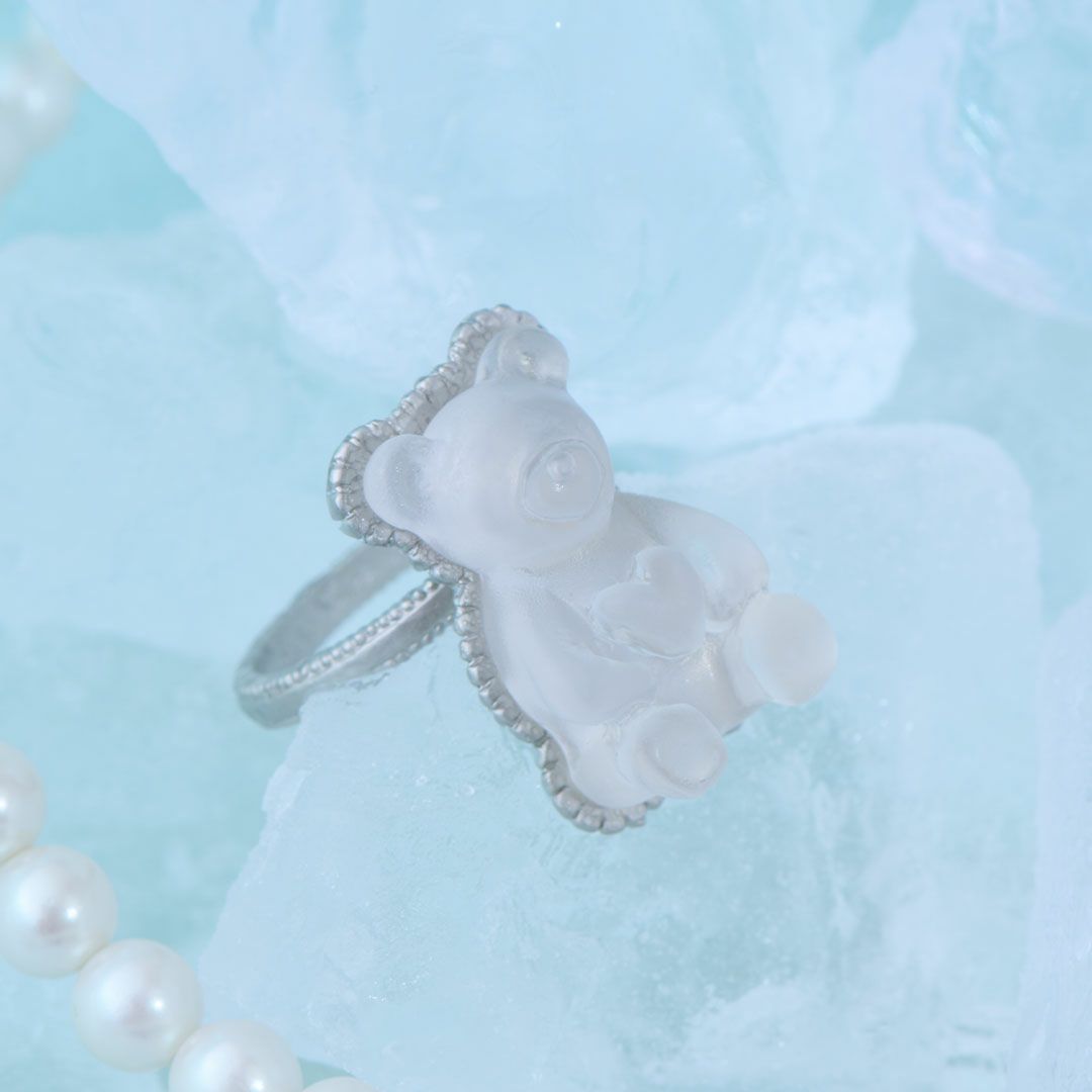 テディベアグミ　リング　クリア