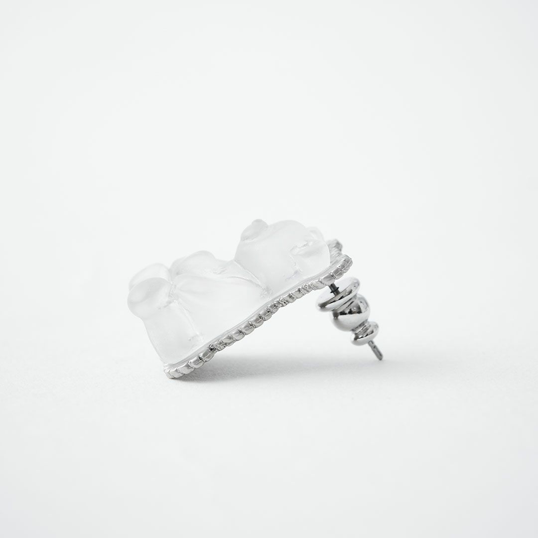 テディベアグミ　ピアス　クリア