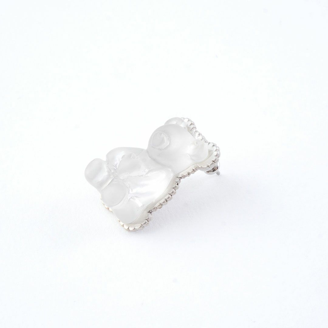 テディベアグミ　ピアス　クリア
