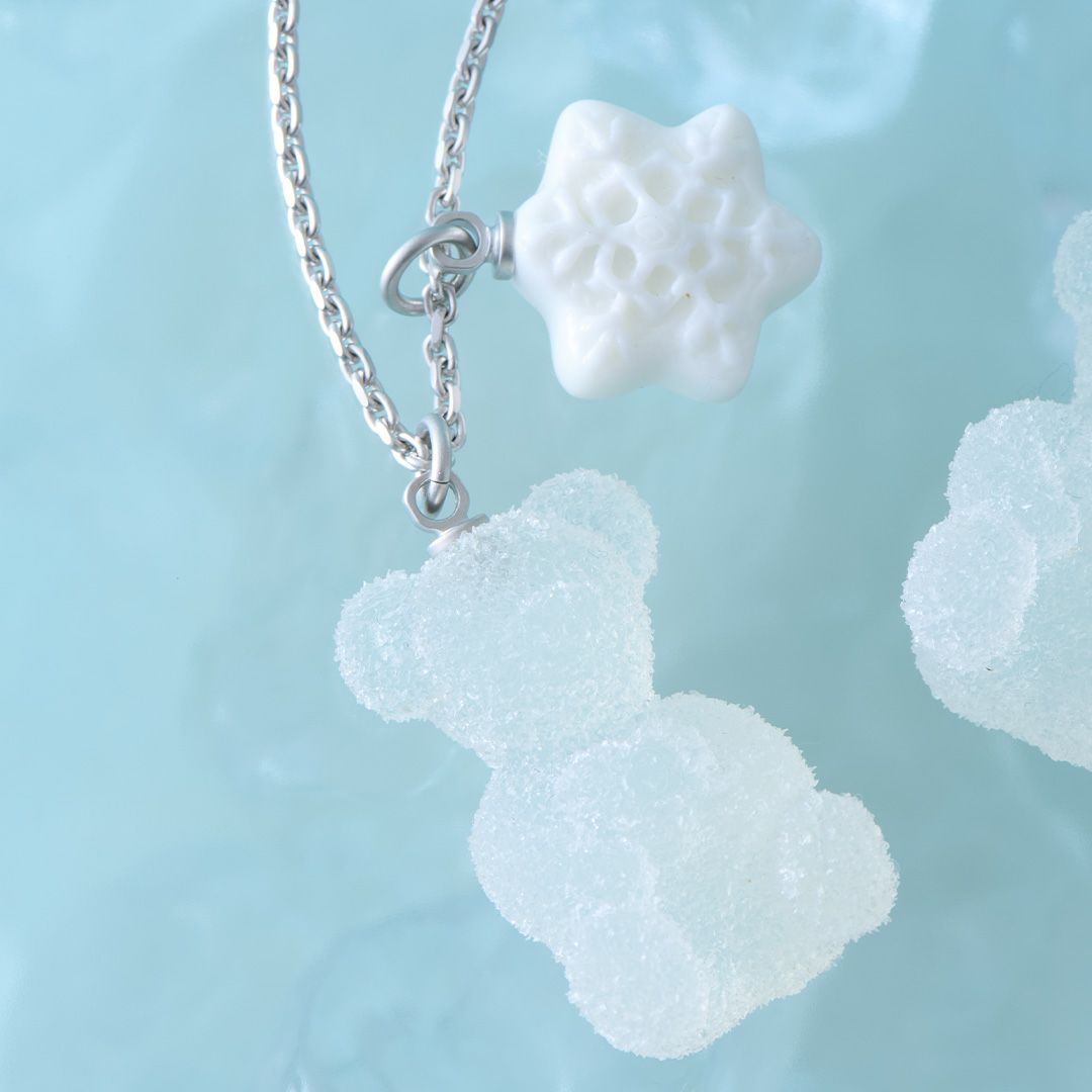 テディベアグミ　ネックレス　クリア