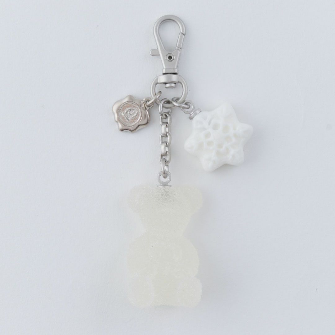 テディベアグミ　バッグチャーム　クリア