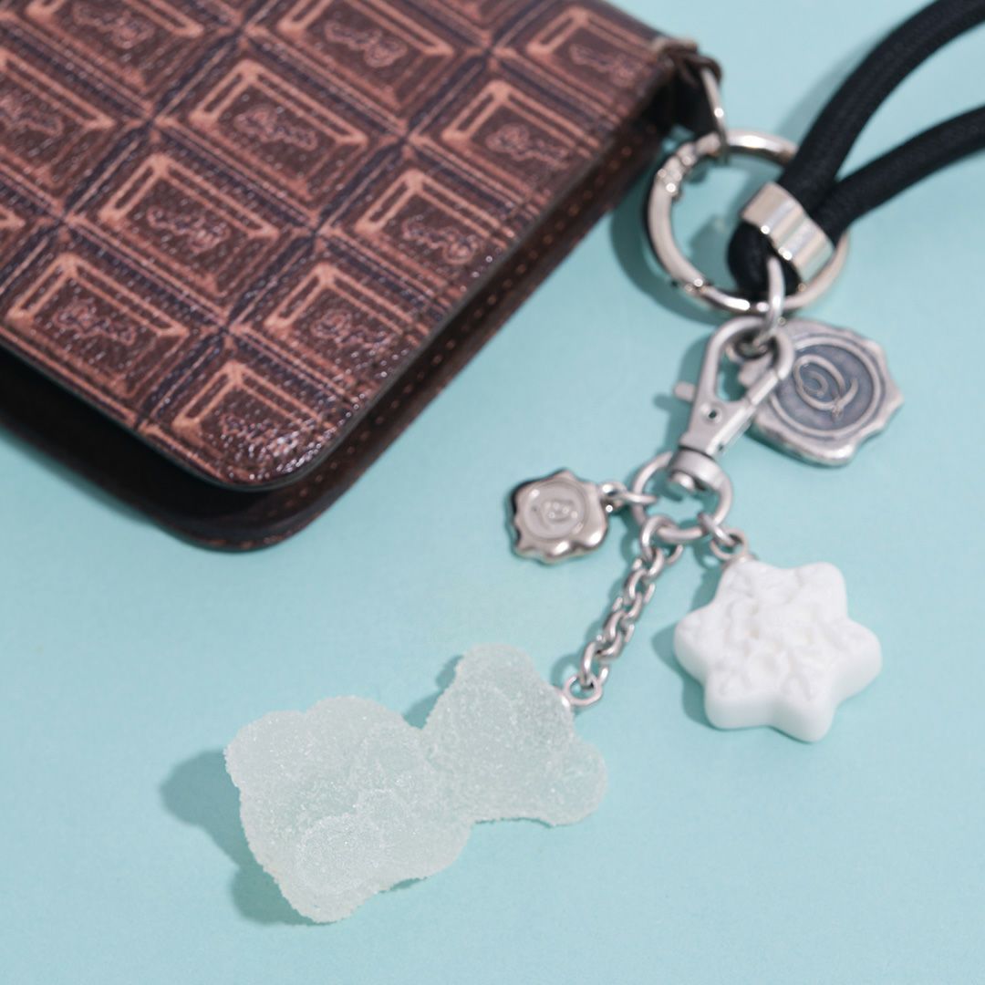 テディベアグミ　バッグチャーム　クリア