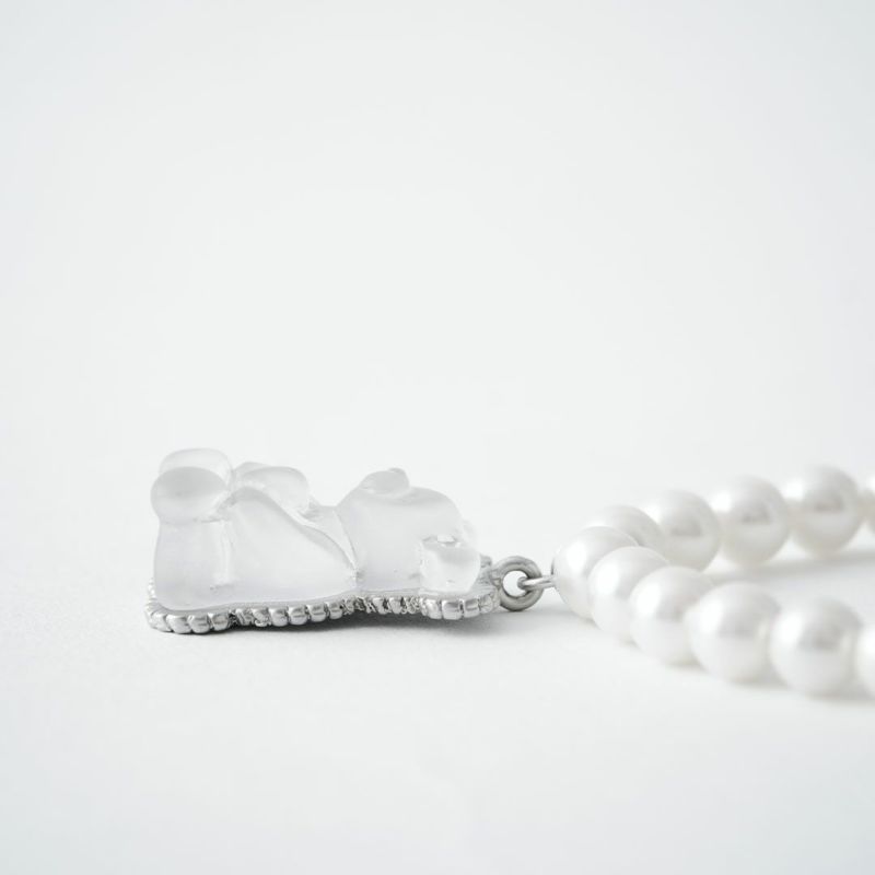 テディーベア ハードグミ パールネックレス（シュガースノー） | Q-pot