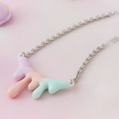 メルティーメルト ネックレス(コットンキャンディー×シルバー)