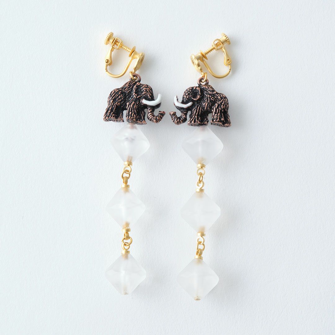 氷河期　マンモス　イヤリング