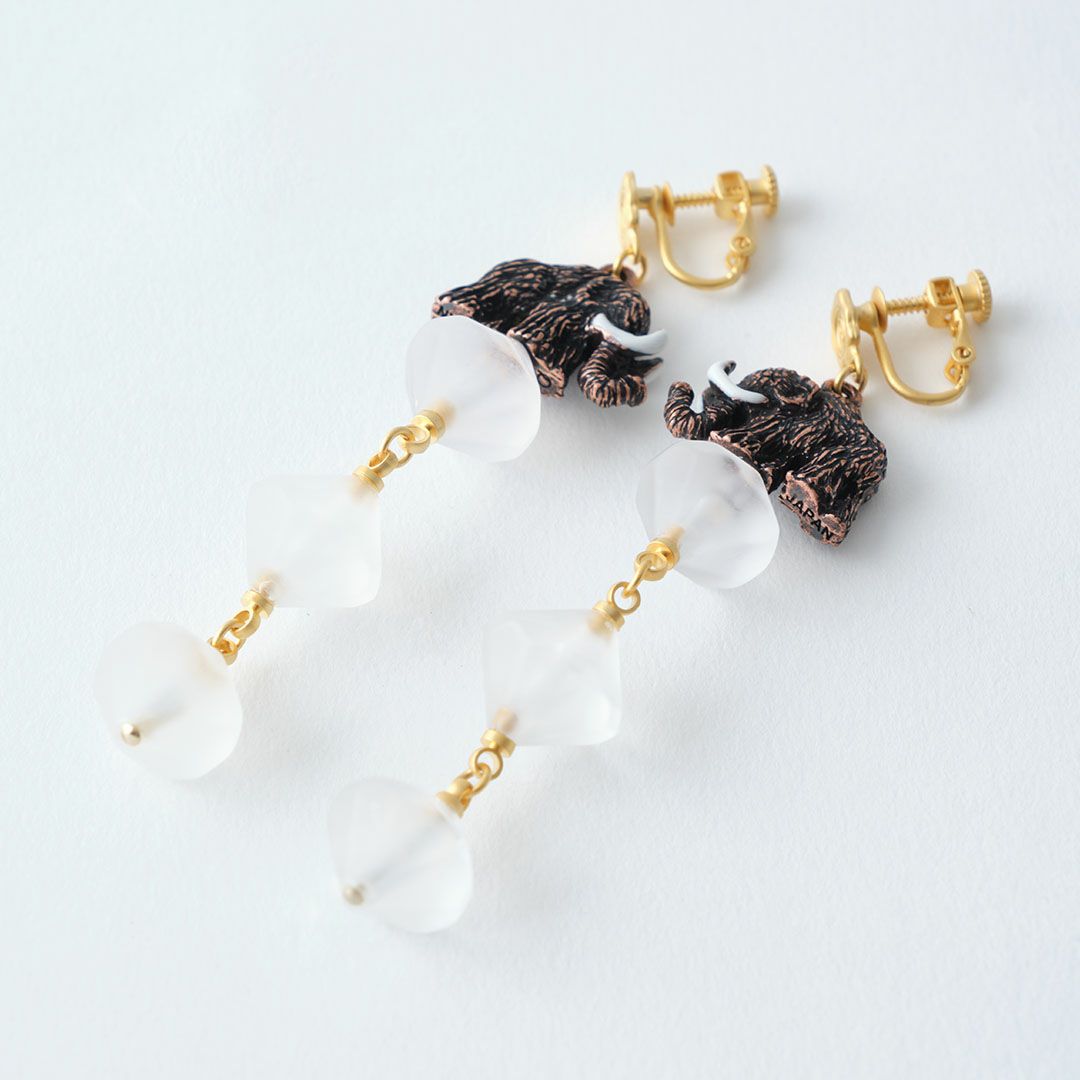 氷河期　マンモス　イヤリング