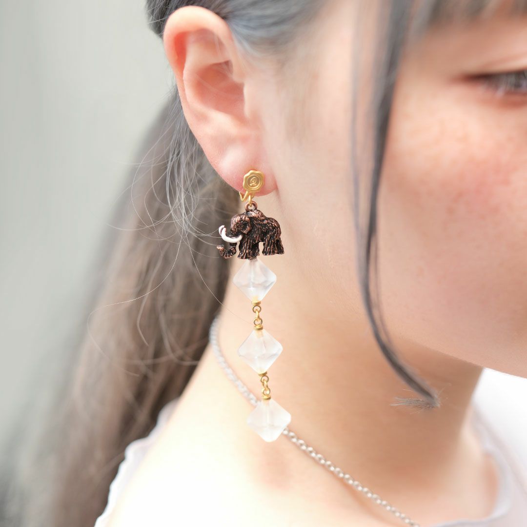 氷河期　マンモス　ピアス