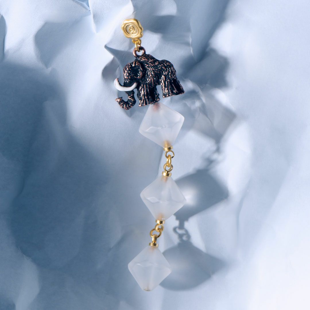 氷河期　マンモス　ピアス