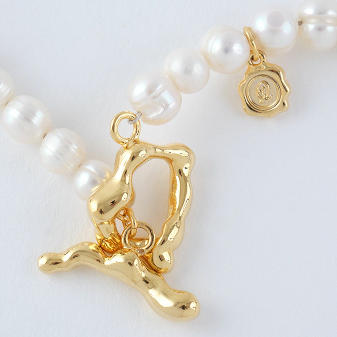 天然石ジュエリー　バロック淡水パール　ペンギン　ネックレス