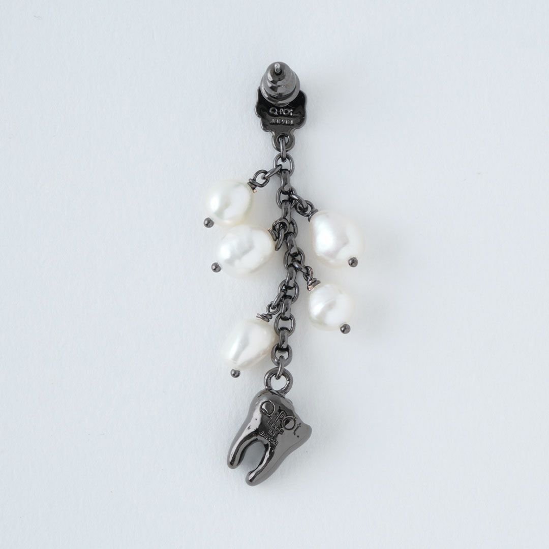 天然石ジュエリー　バロック淡水パール　虫歯　ピアス