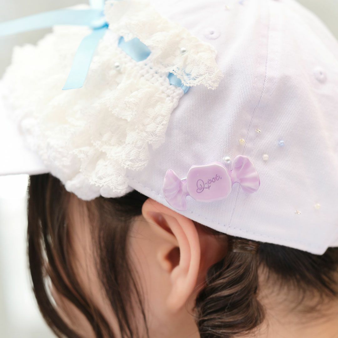 ミルキーキャンディー ブローチ パープル