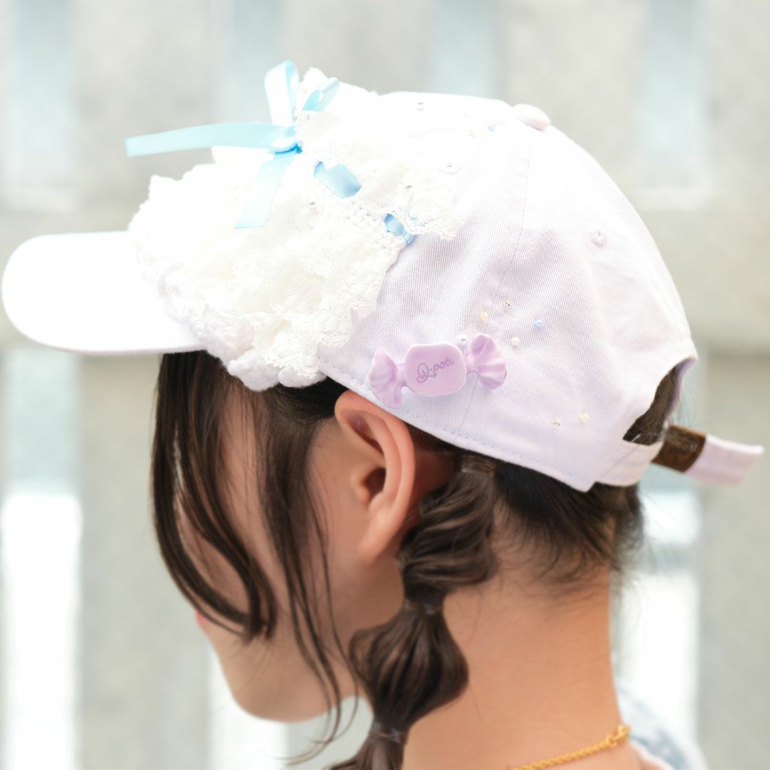 ミルキーキャンディー ブローチ パープル