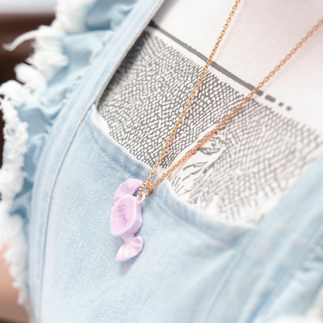 ミルキーキャンディー ネックレス パープル