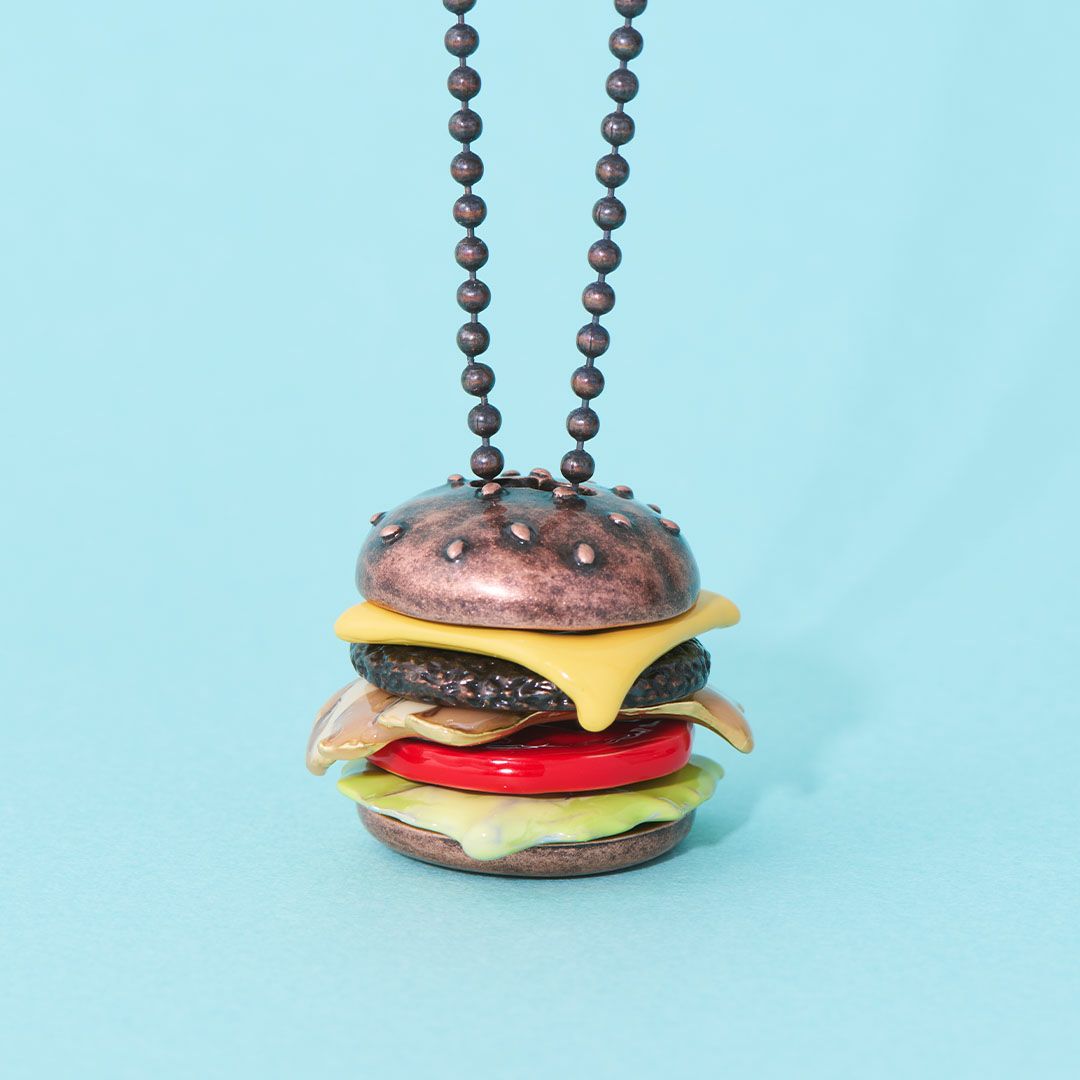 ハンバーガー バンズ　チャーム ブラウン