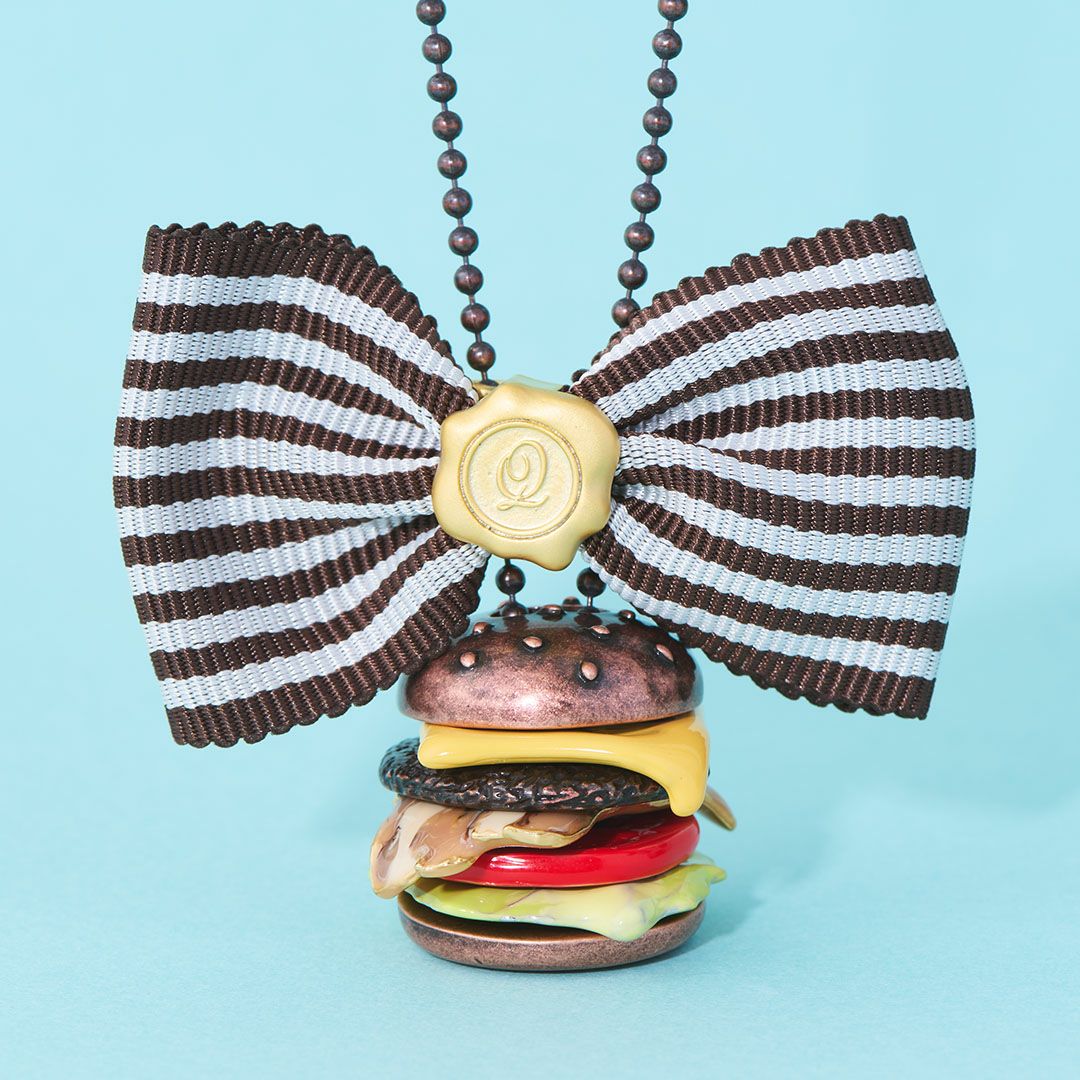 ハンバーガー バンズ　チャーム ブラウン