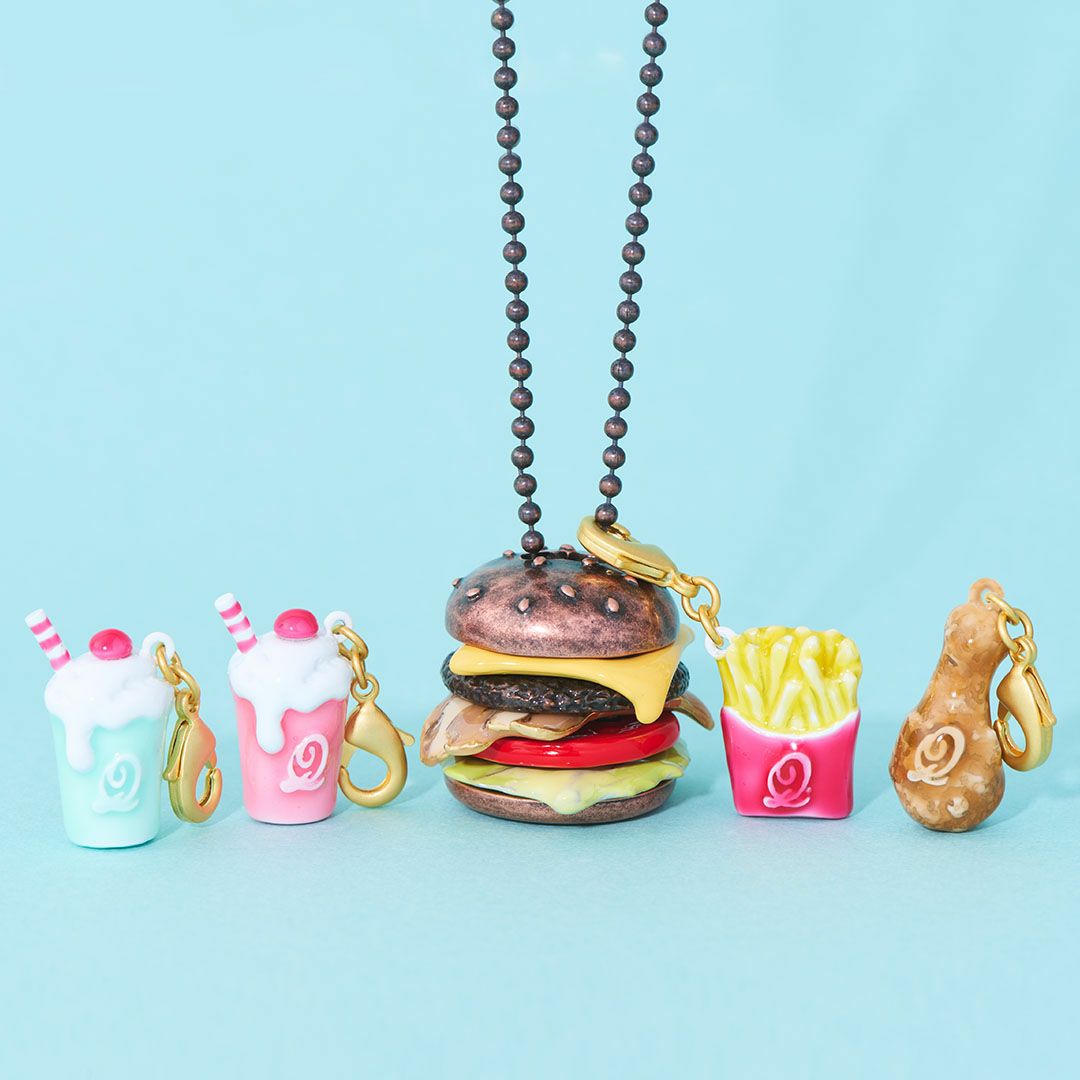 ハンバーガー バンズ　チャーム ブラウン