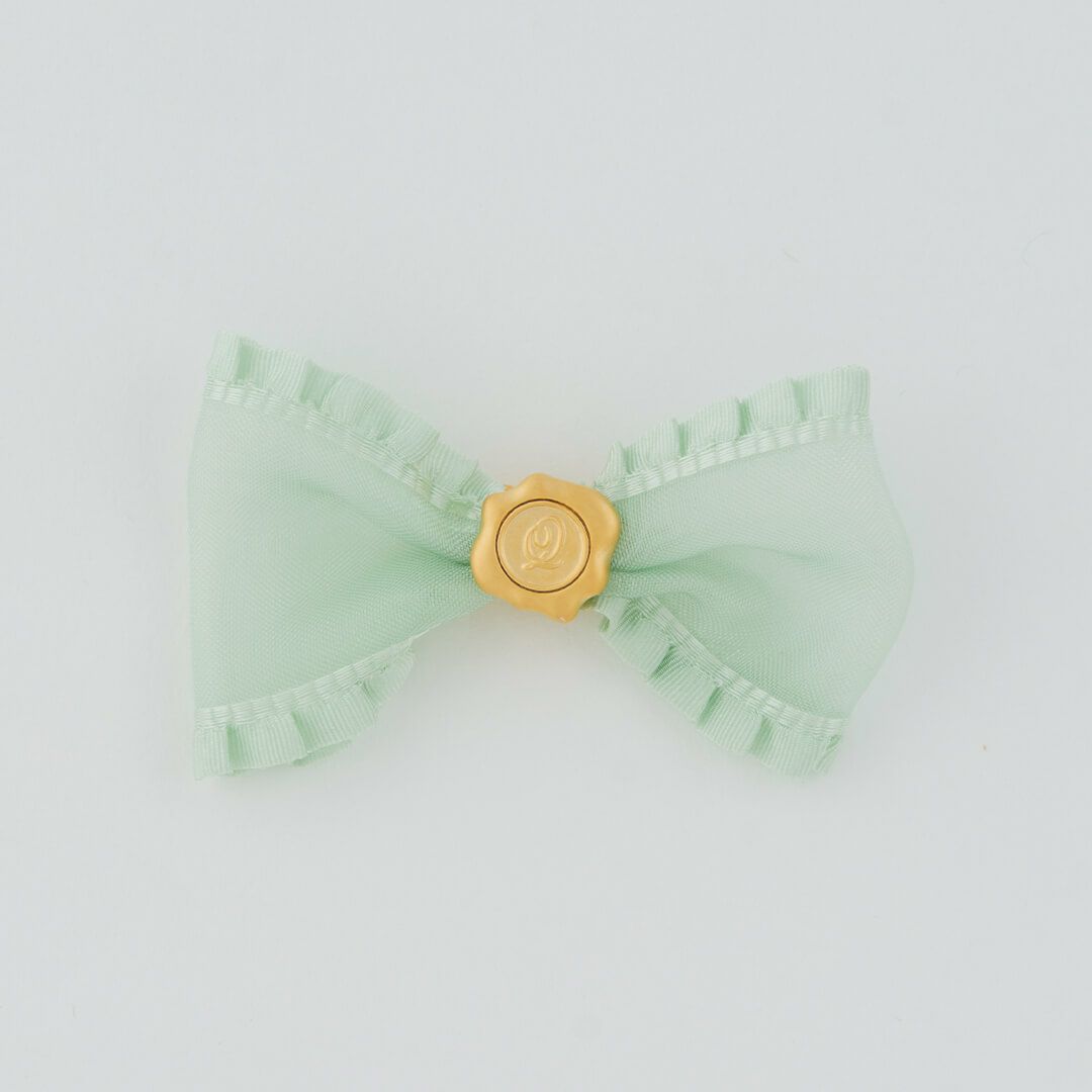 フリルオーガンジー リボンチャーム グリーン