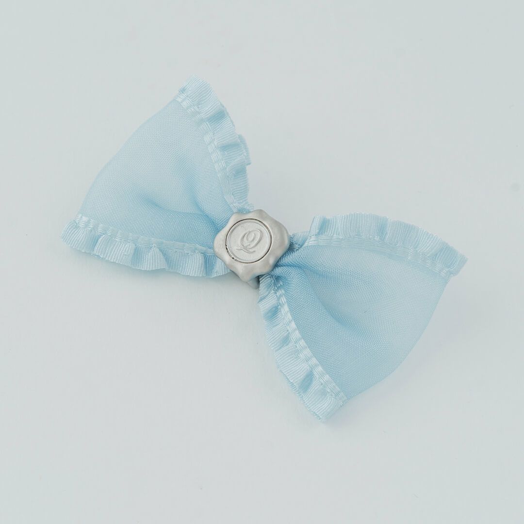 フリルオーガンジー リボンチャーム ブルー