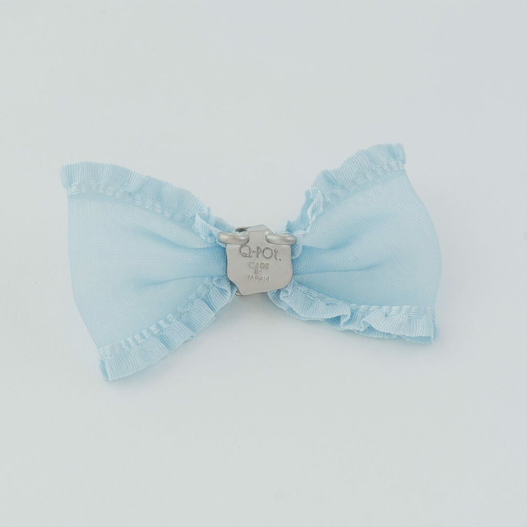 フリルオーガンジー リボンチャーム ブルー