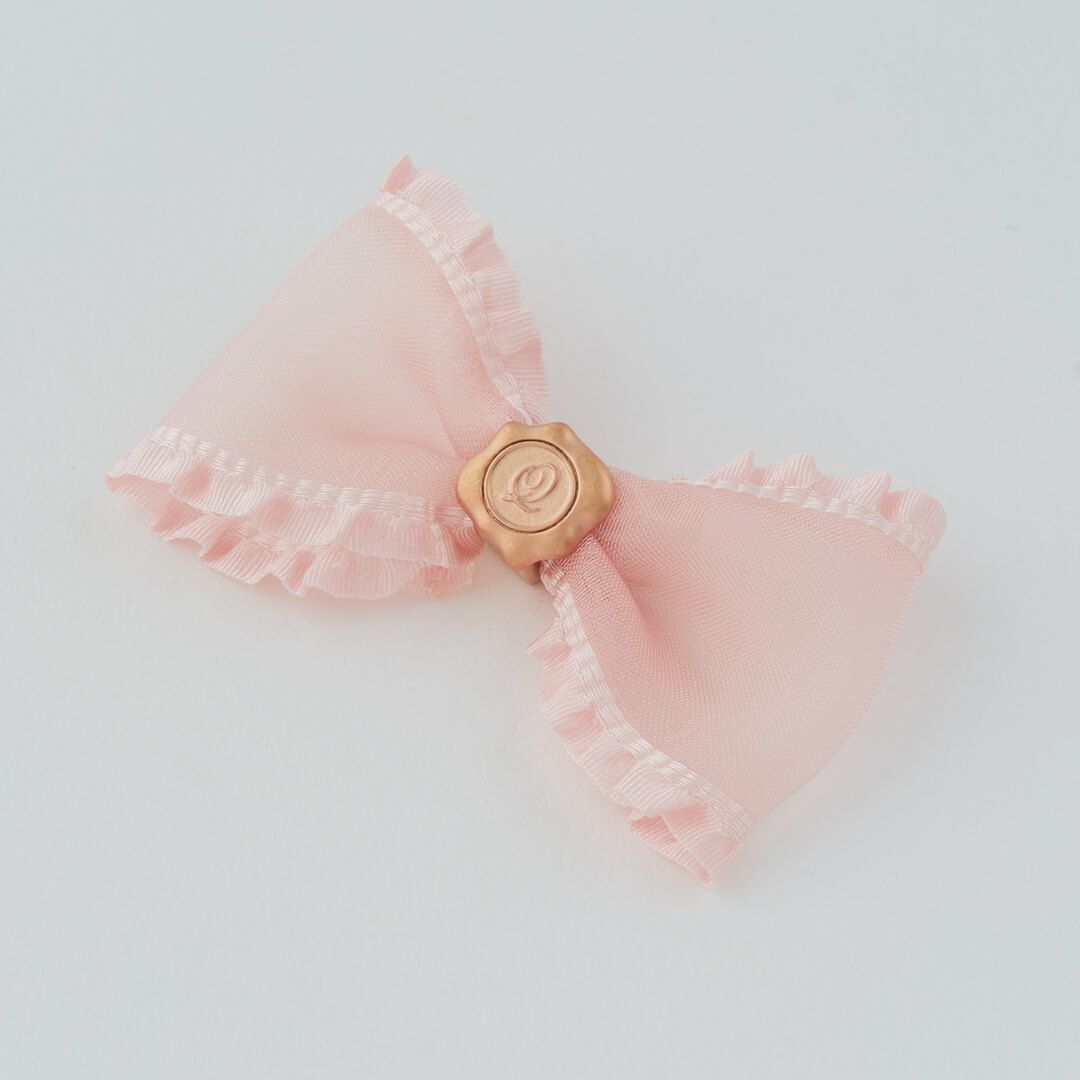 フリルオーガンジー リボンチャーム ピンク
