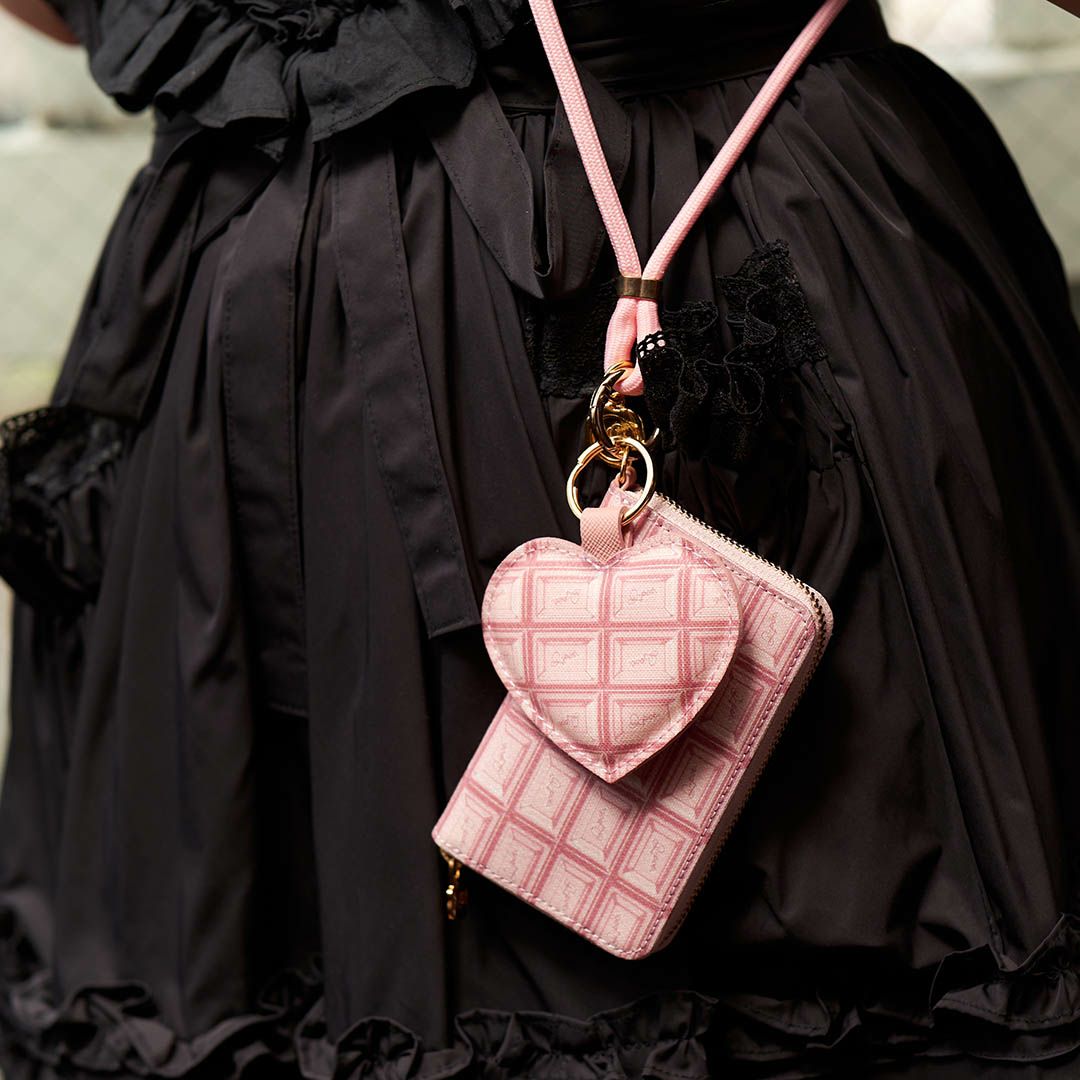 チョコレート　キーリング　ピンク