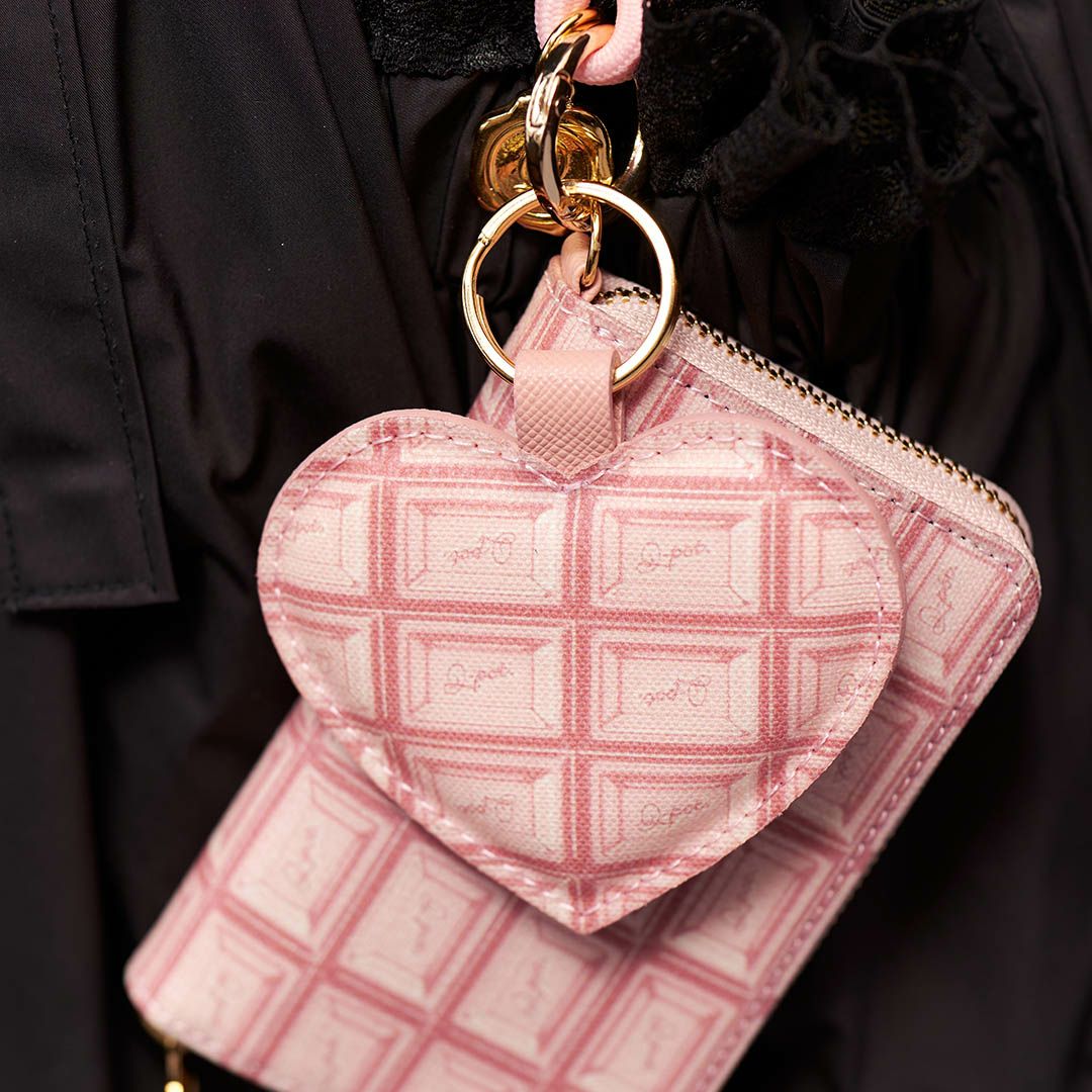 チョコレート　キーリング　ピンク