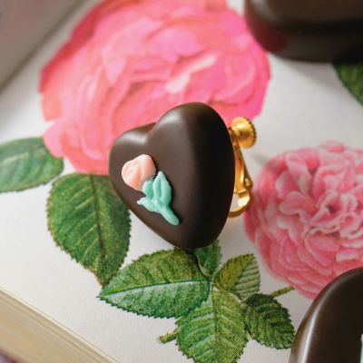 プチヴィンテージローズショコラ イヤリング