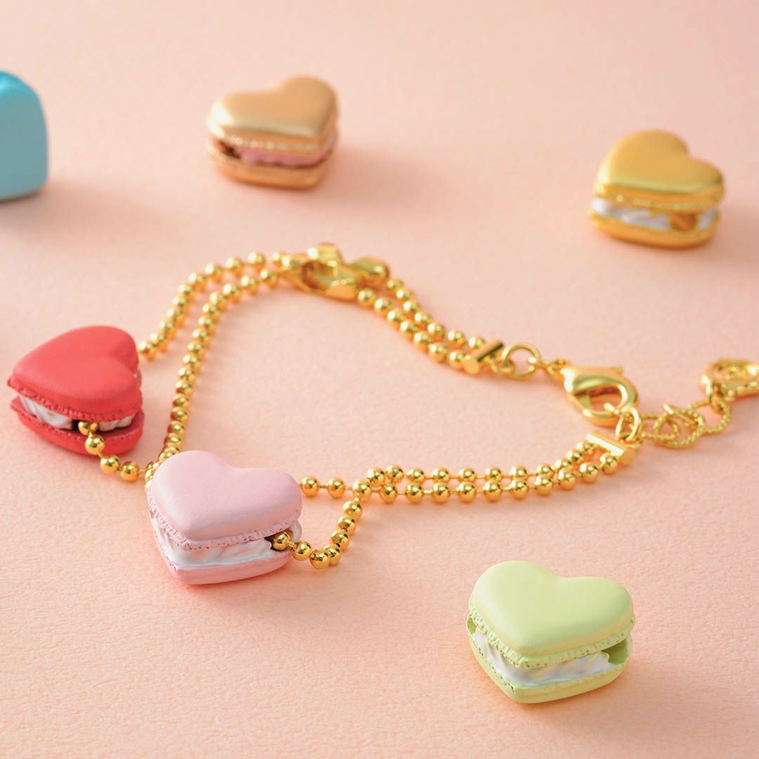 エラベルラブハートマカロン チャーム(ストロベリー) | Q-pot. ONLINE SHOP