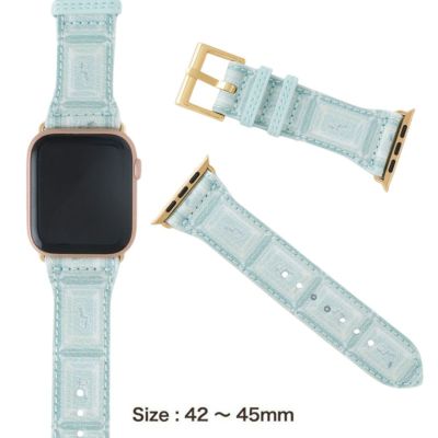 Apple Watch用 ミントチョコレート レザーバンド（42～45mm対応）