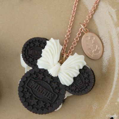 ミニーマウス/クリームサンド ココア クッキー ネックレス