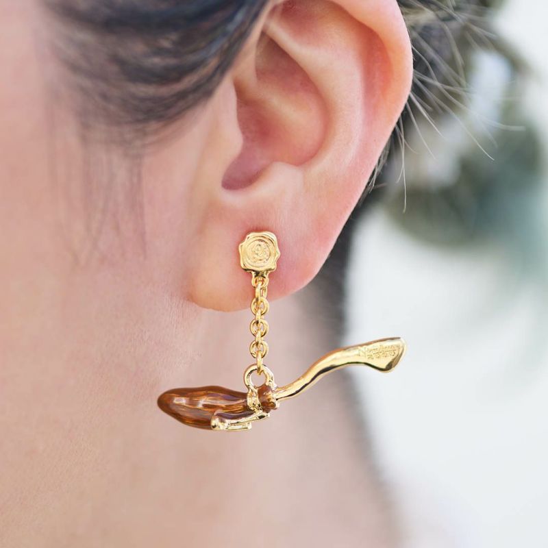 チョコレート ニンバス2000 イヤリング【ハリーポッターコラボ】 | Q