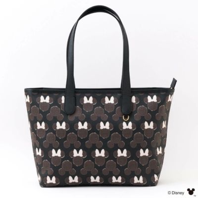 ミッキー&ミニー クリームサンド ココアクッキー ジップ トートバッグ