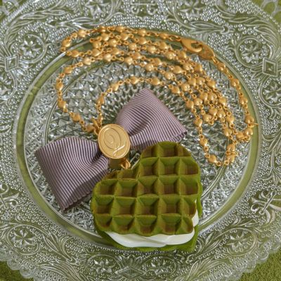 抹茶 ワッフル ネックレス