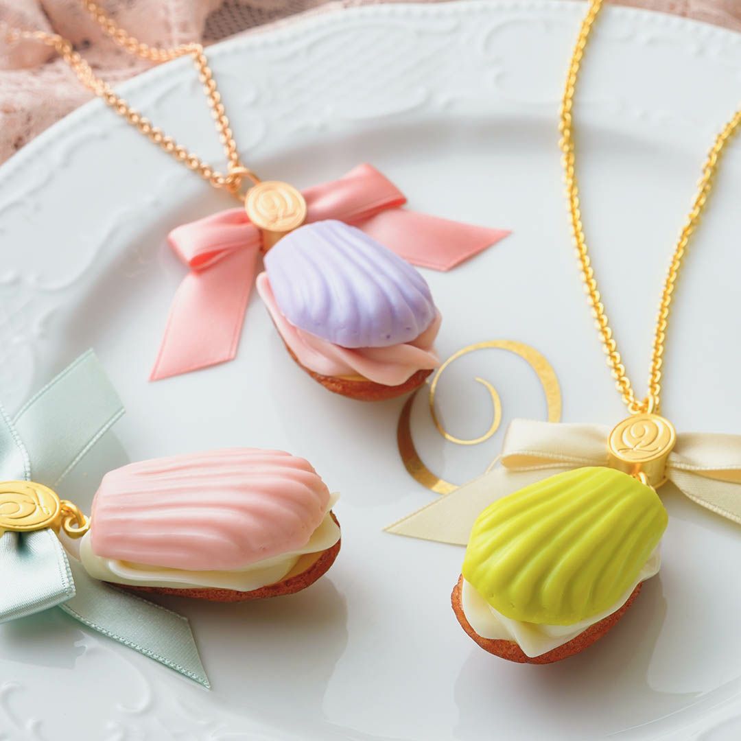 バレエコア リボン　パープル　ネックレス