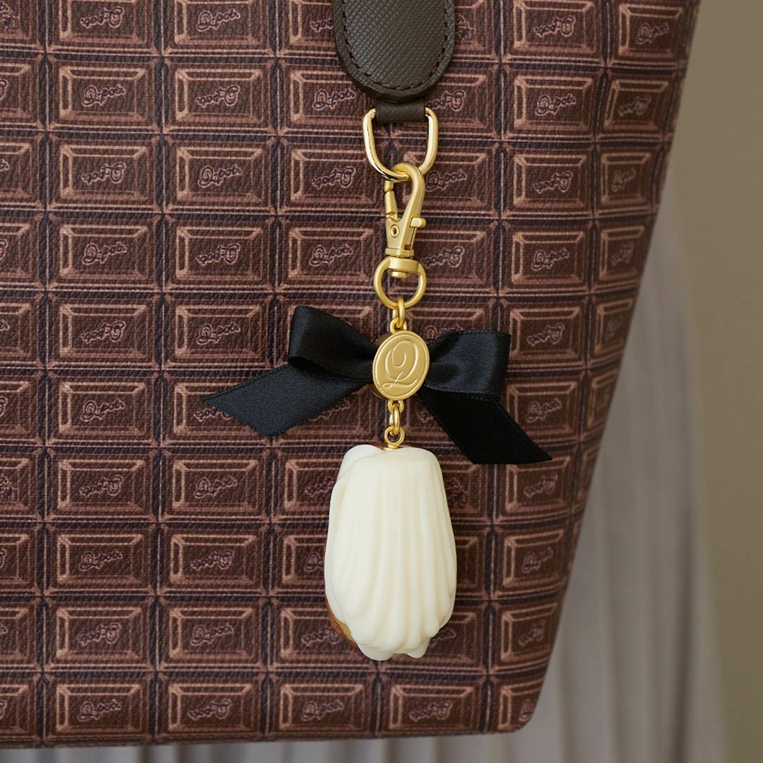 バレエコア リボン ホワイト バッグチャーム