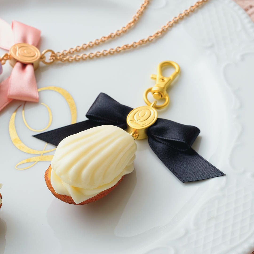 バレエコア リボン ホワイト バッグチャーム