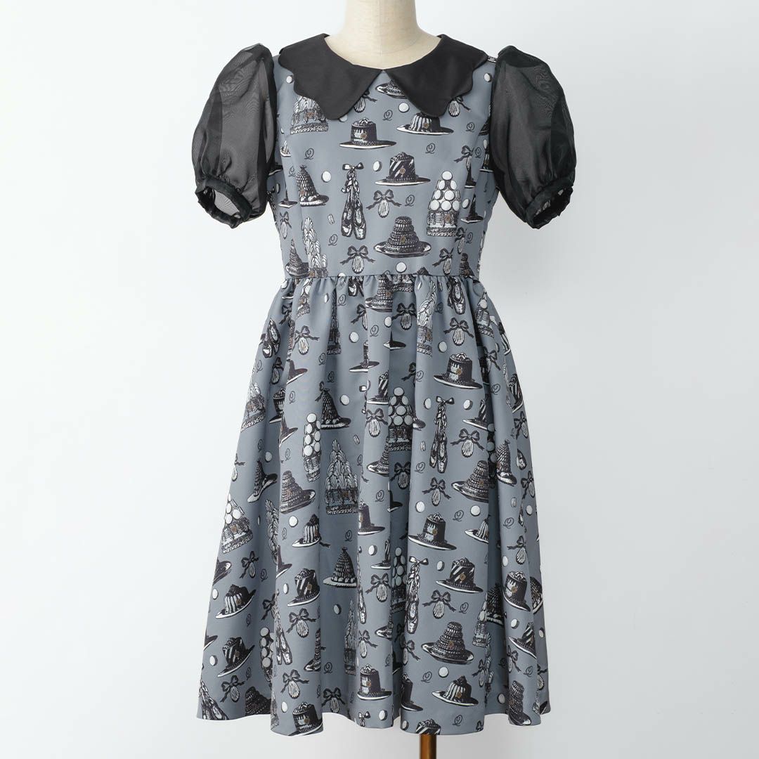 バレエコア　グレー　ワンピース