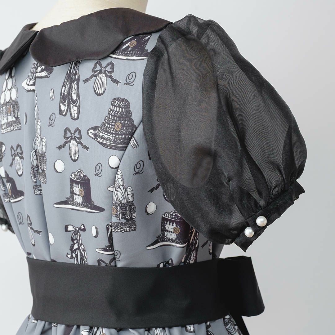 バレエコア　グレー　ワンピース