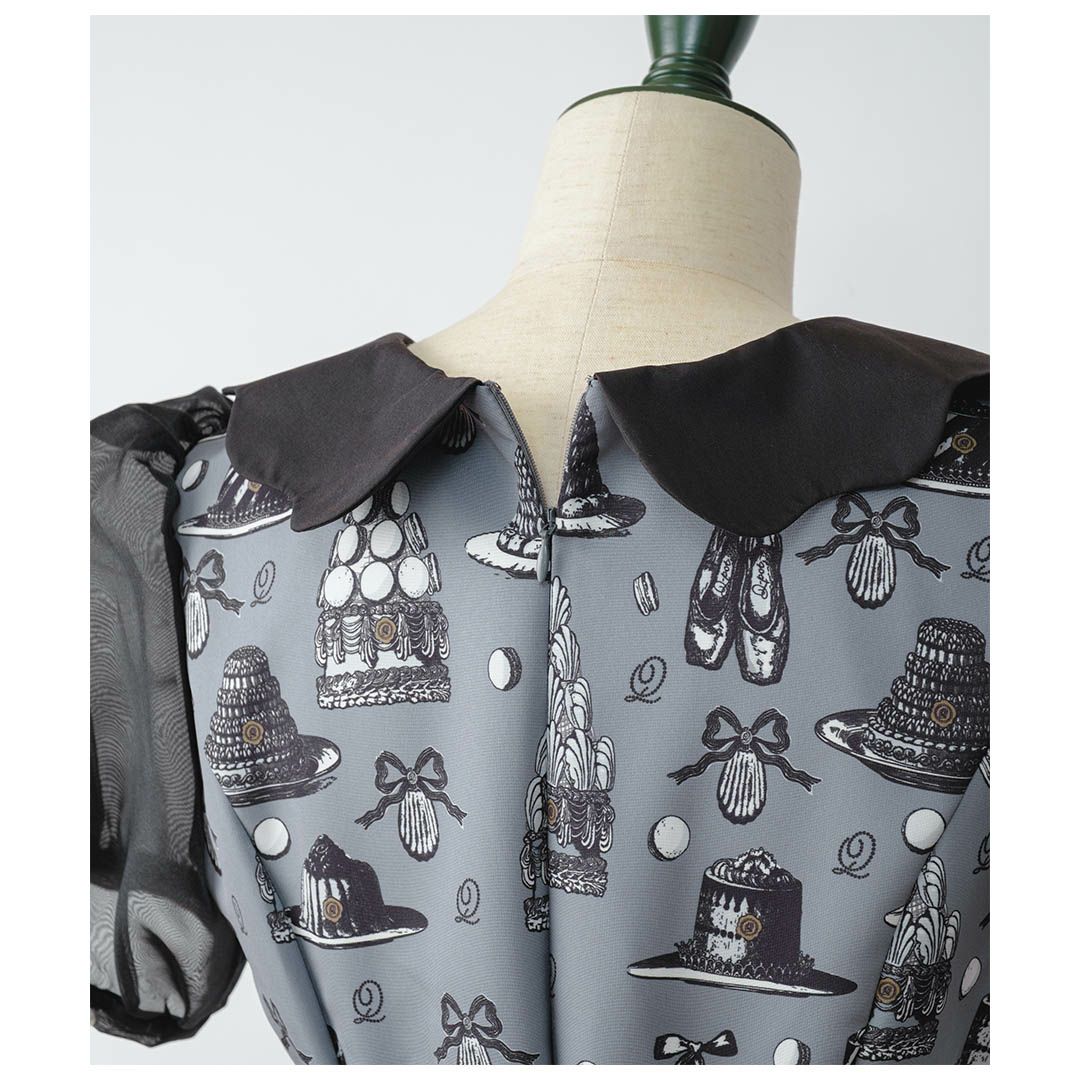 バレエコア　グレー　ワンピース