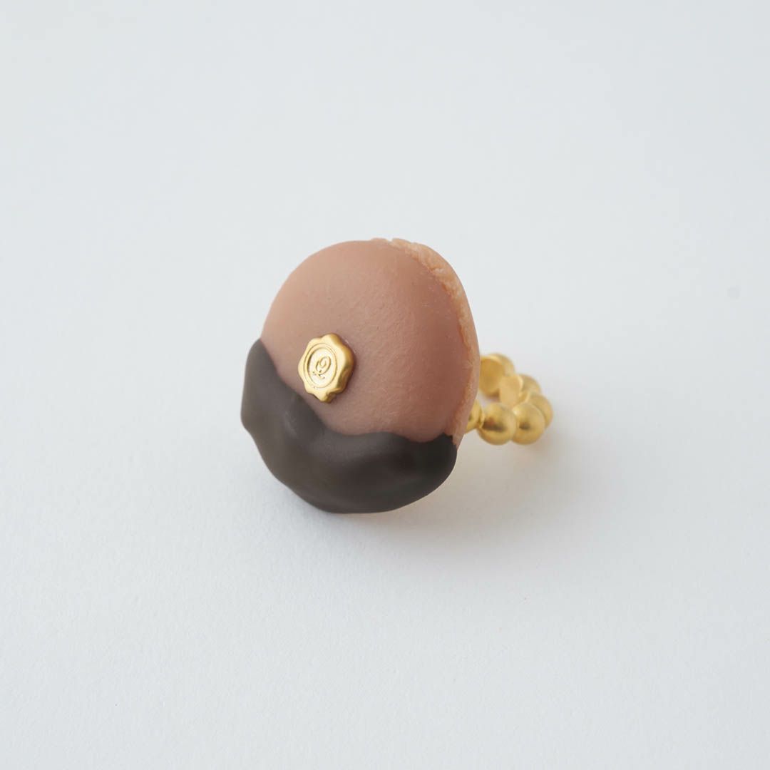 バレエコア マカロン ブラウン  リング