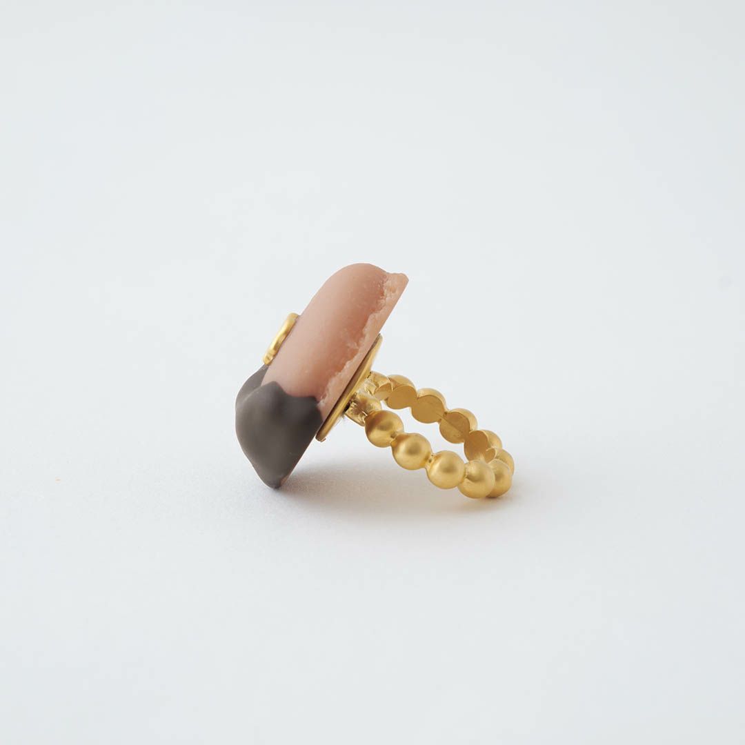 バレエコア マカロン ブラウン  リング