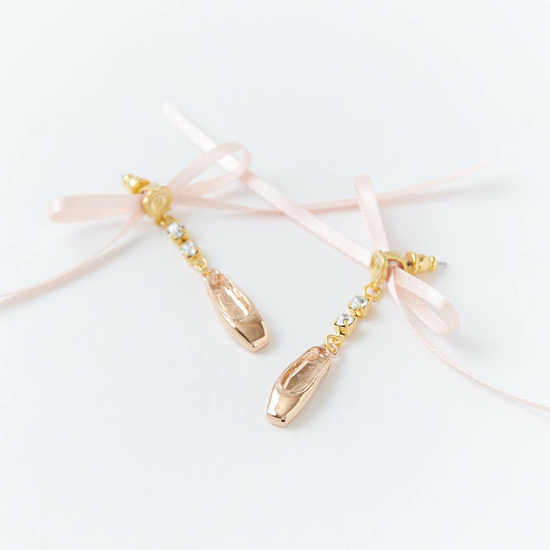 バレエコア　リボン　ピアス