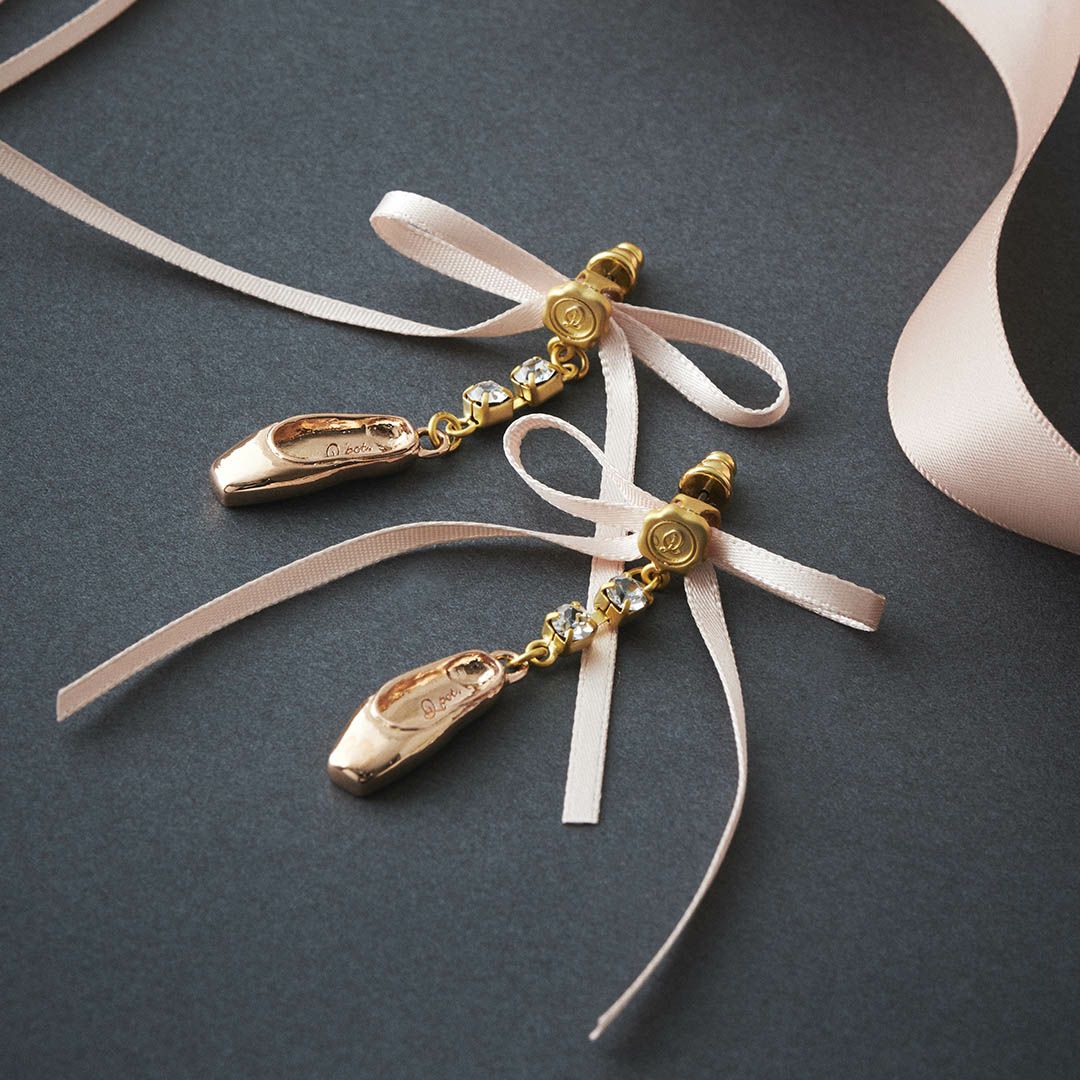 バレエコア　リボン　ピアス